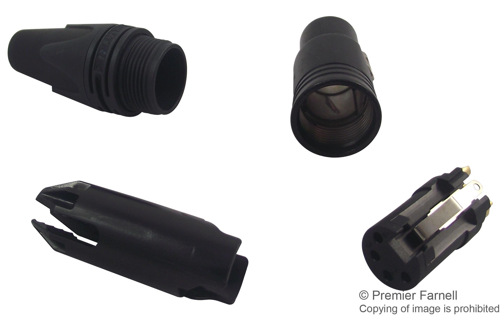 Prise XLR Femelle Encastrable Neutrik NC4FDL1-B - 4 Broches, Blindage Haute Qualité | Pour Audio Professionnel, Studio, Scène - 3