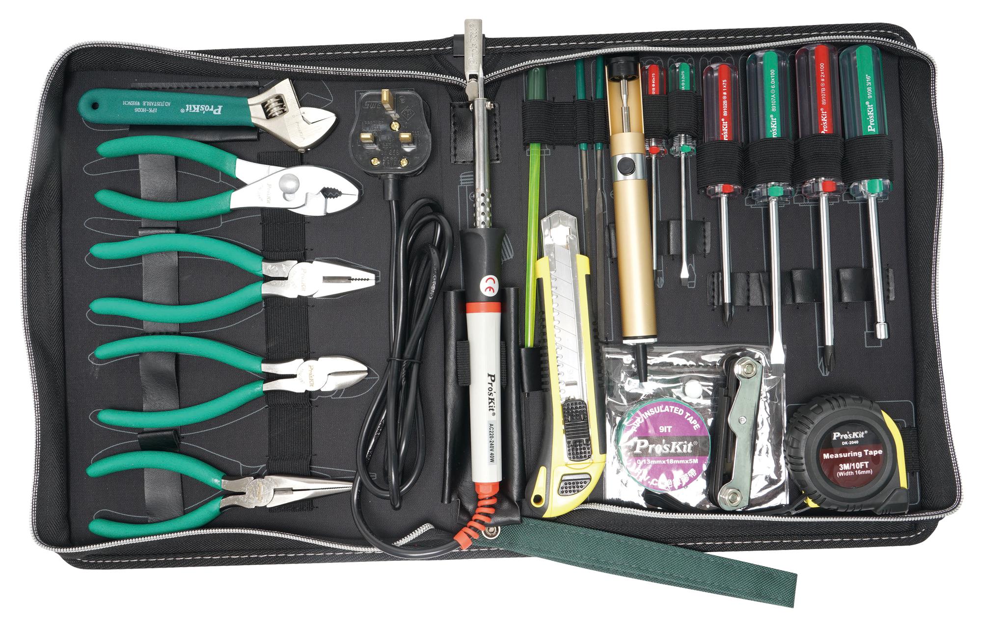 1PK618C Proskit Industries Maintenance Tool Kit, Soldering Iron