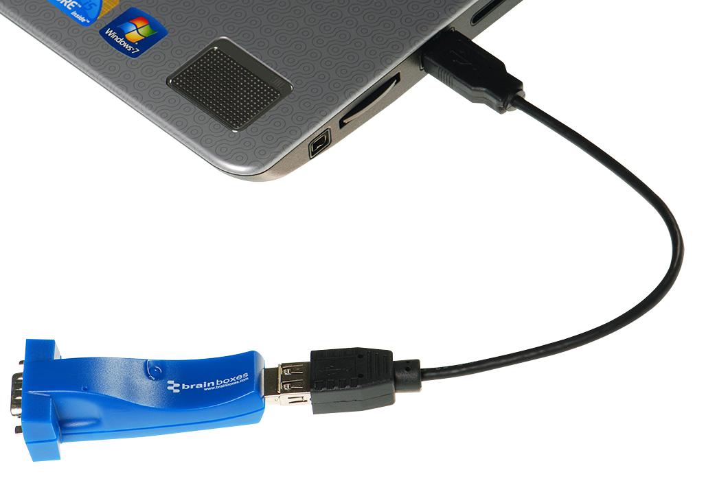 US101 Brainboxes Adapter, USB to 1 x RS232 Serial