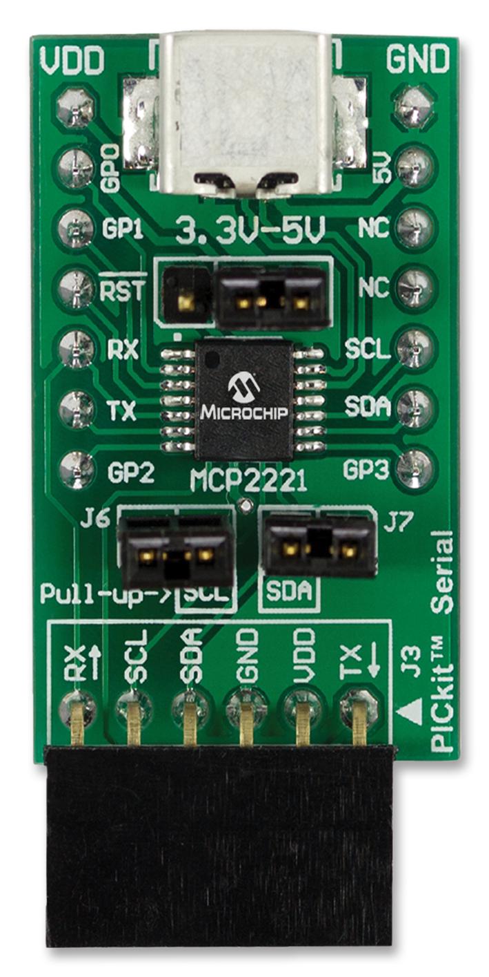 ADM00559 - Microchip - Evaluation Board, MCP2221 USB To UART/I2C/SMBUS ...