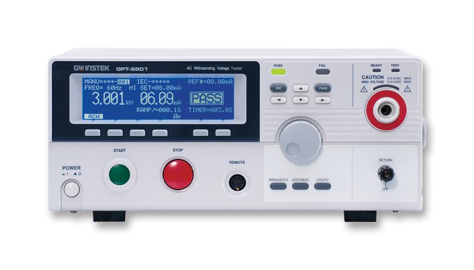 GPT9801 Gw Instek Electrical Safety Tester, GPT9800 Series, AC