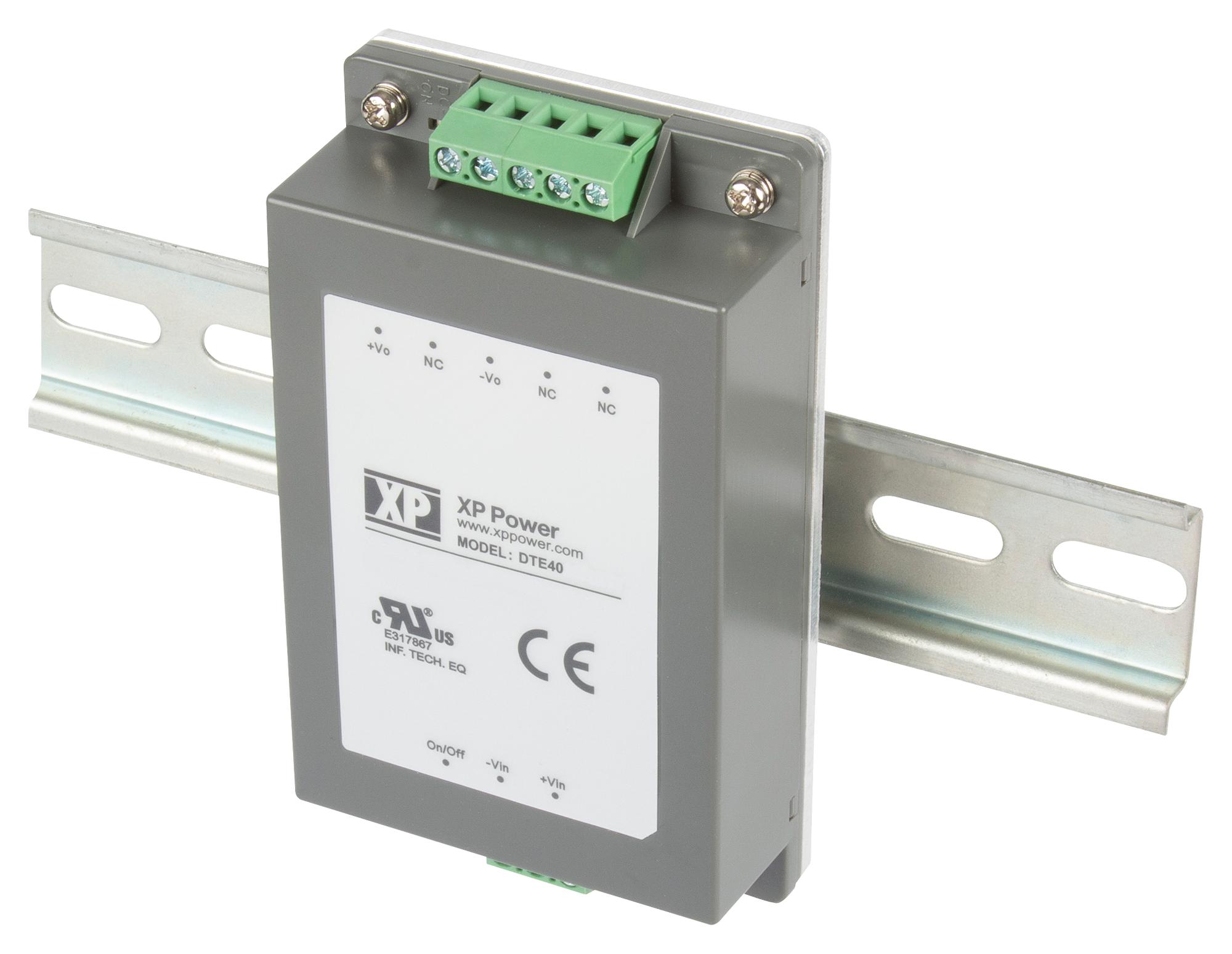 DTE4048S12D Xp Power Isolated DIN Rail Mount DC/DC Converter, DIN