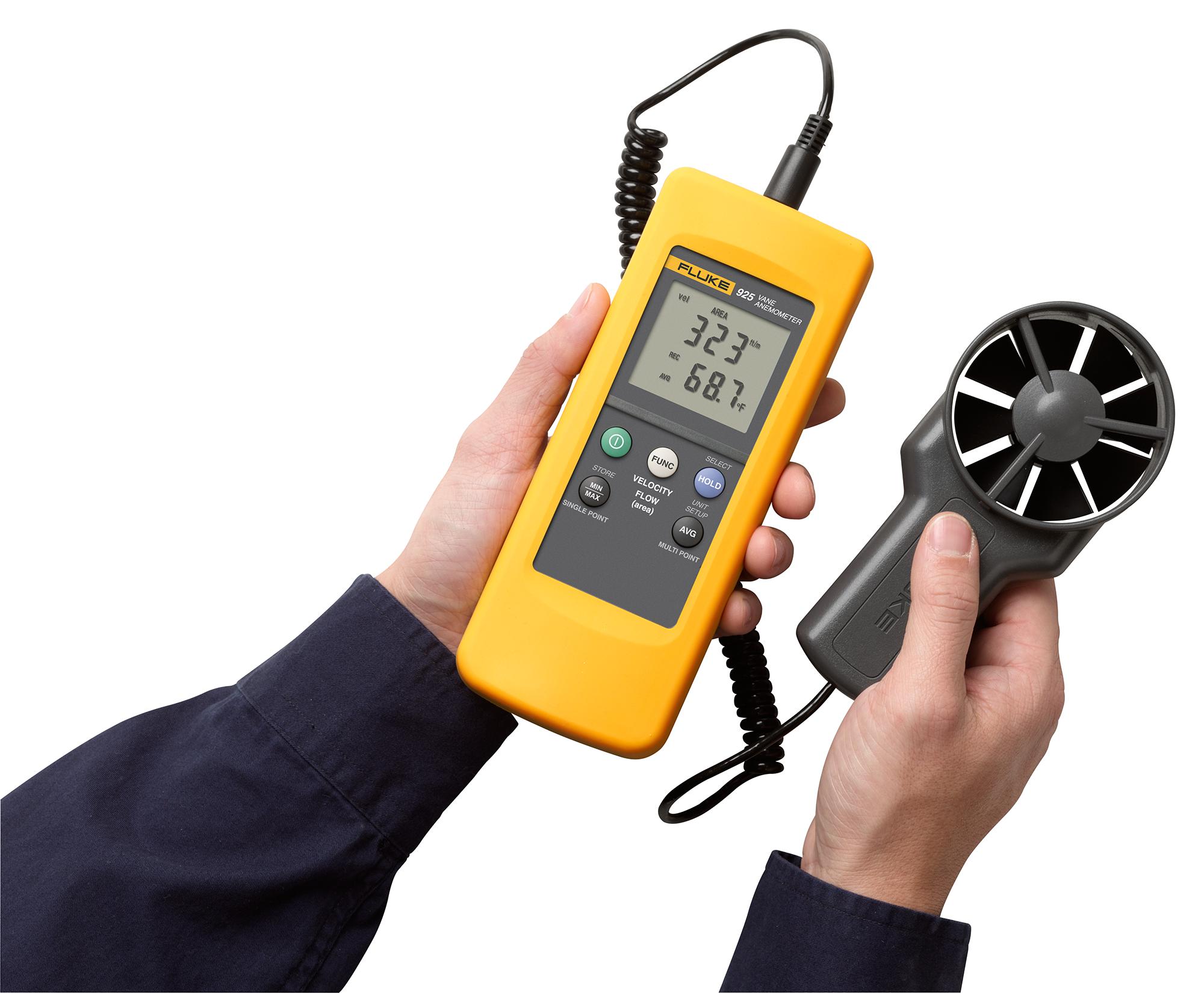 FLUKE925 ESP Fluke Anemometer, 0.4m/s to 25m/s, 0 °C