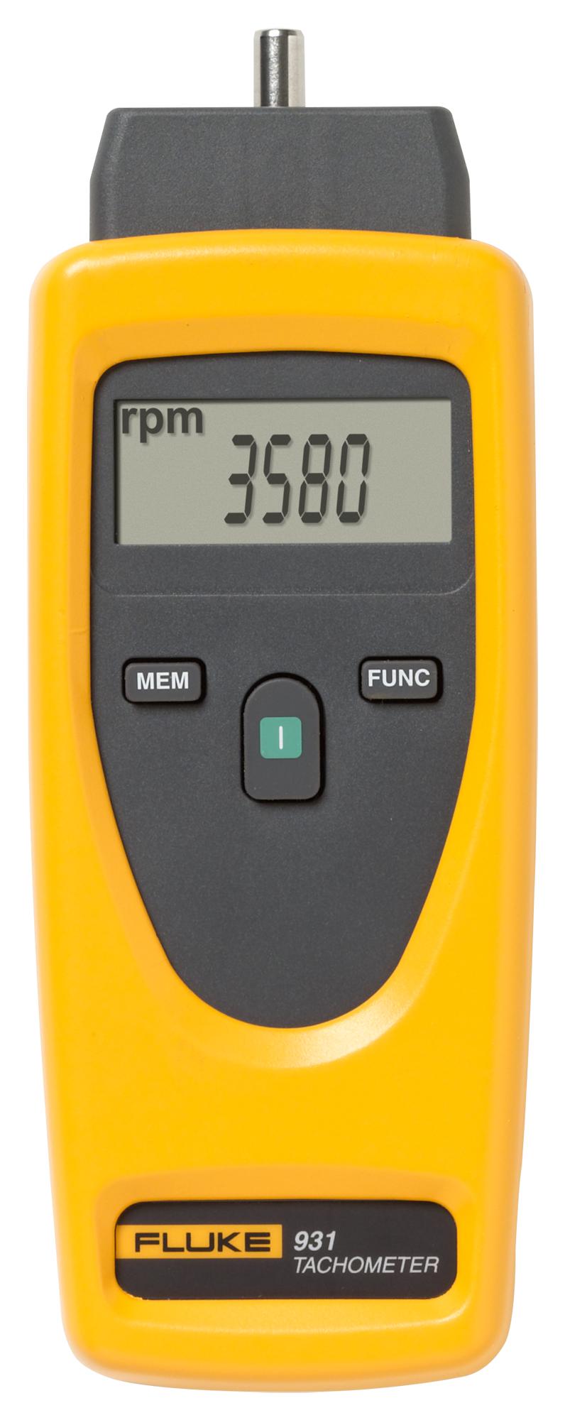 FLUKE931 ESP Fluke Tachometer, 1RPM to 19999RPM, 175 mm