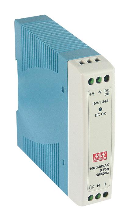 MDR-10-5 - Mean Well - AC/DC DIN Rail Power Supply (PSU), ITE, 1