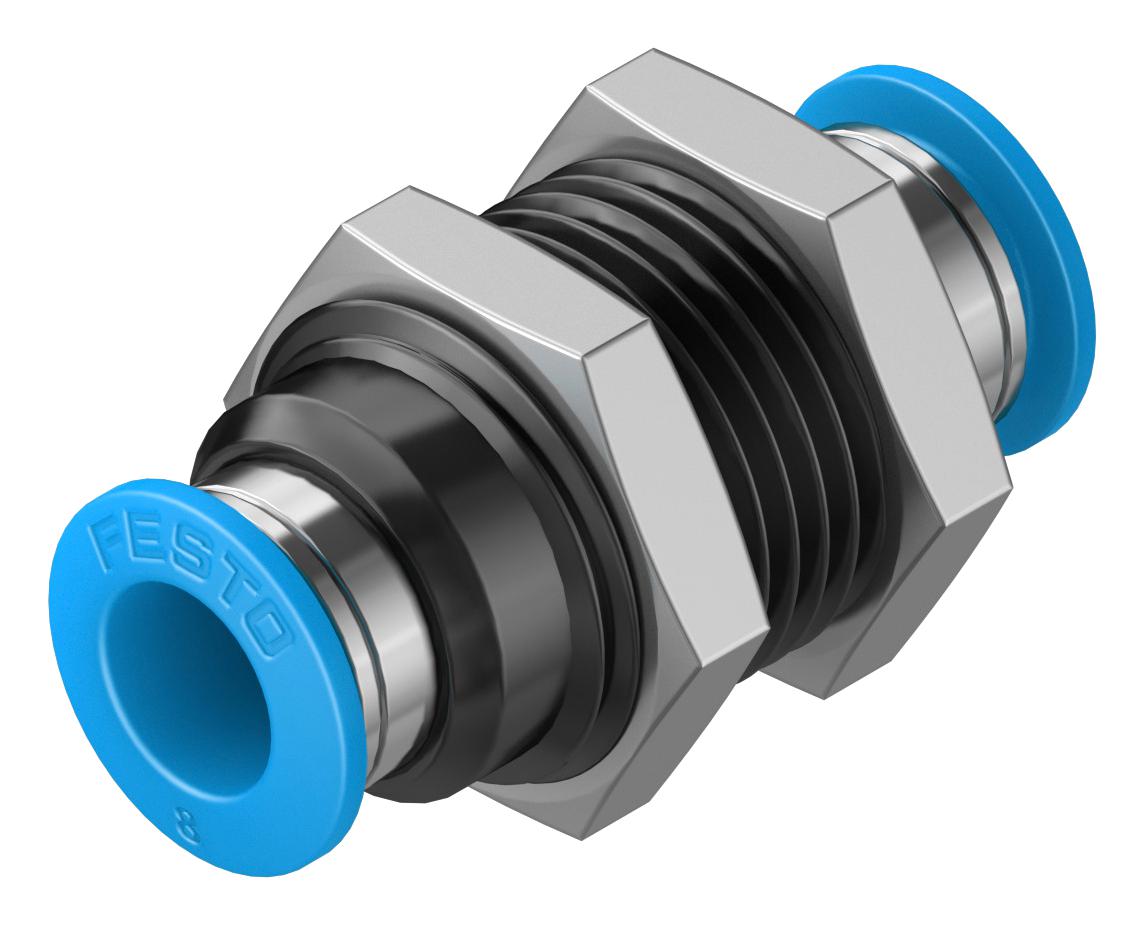 153159 Festo Pneumatic Fitting Push In Bulkhead Fitting M16 