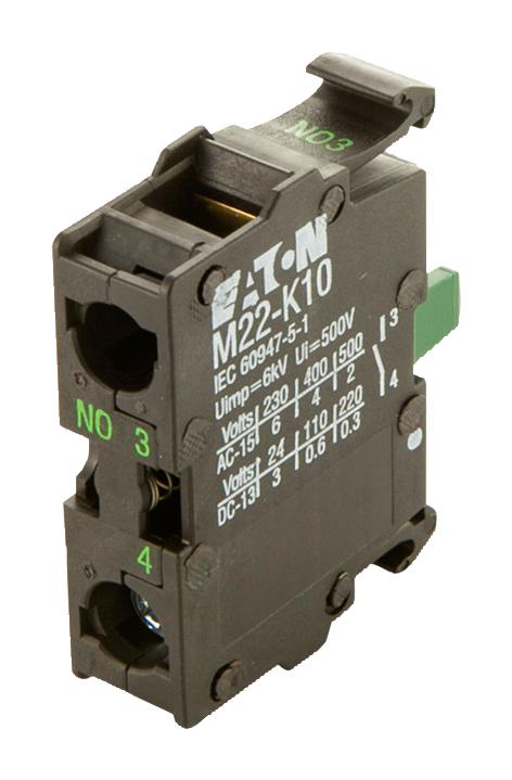 M22-K10 - Eaton Moeller - Contact Block, 1NO, 6 A