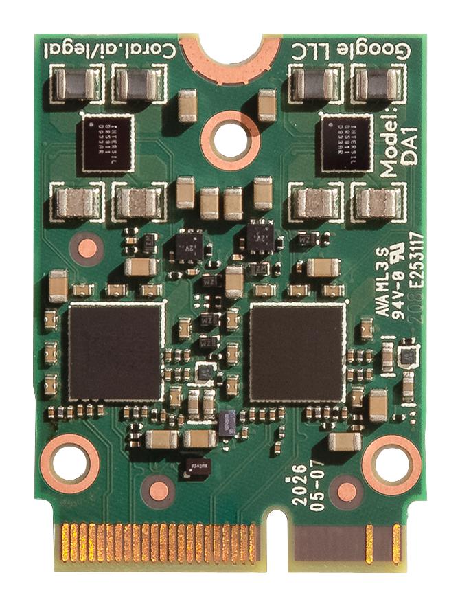 G650-06076-01 CORAL, M.2 Accelerator, Dual Edge TPU, Raspberry Pi
