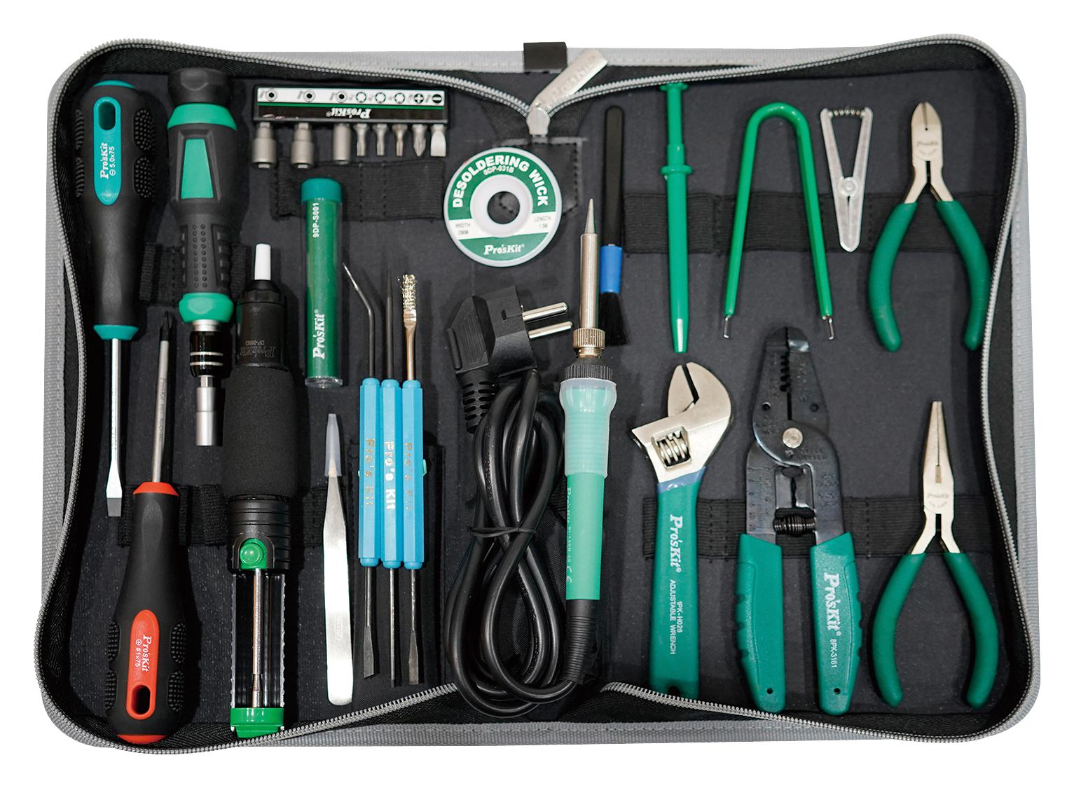 PK810B Proskit Industries Repair Tool Kit, Basic PCNB, Euro Plug
