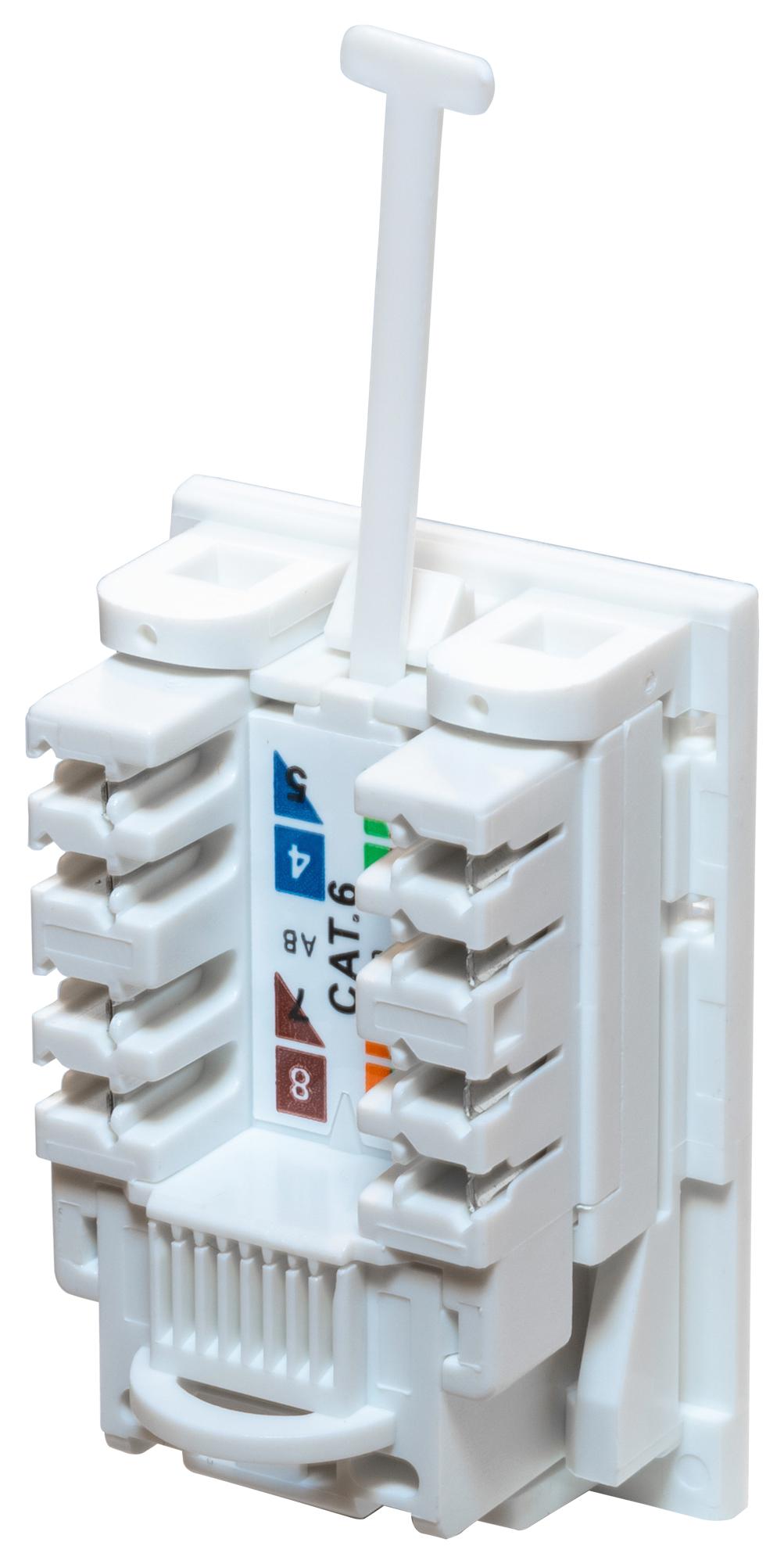 SJ6JEWH - Tuk - Faceplate, Cat6 Outlet, TUK 6C Faceplates