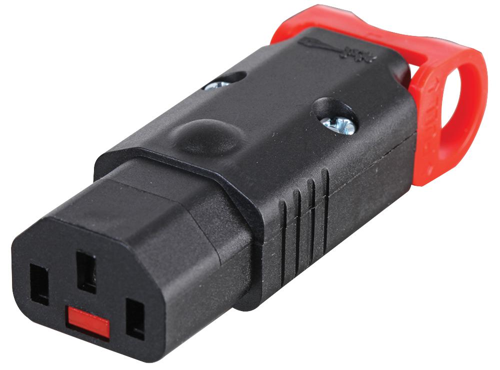 PA130100BK - Iec Lock - IEC Power Connector, IEC Lock+ Locking, Rewireable