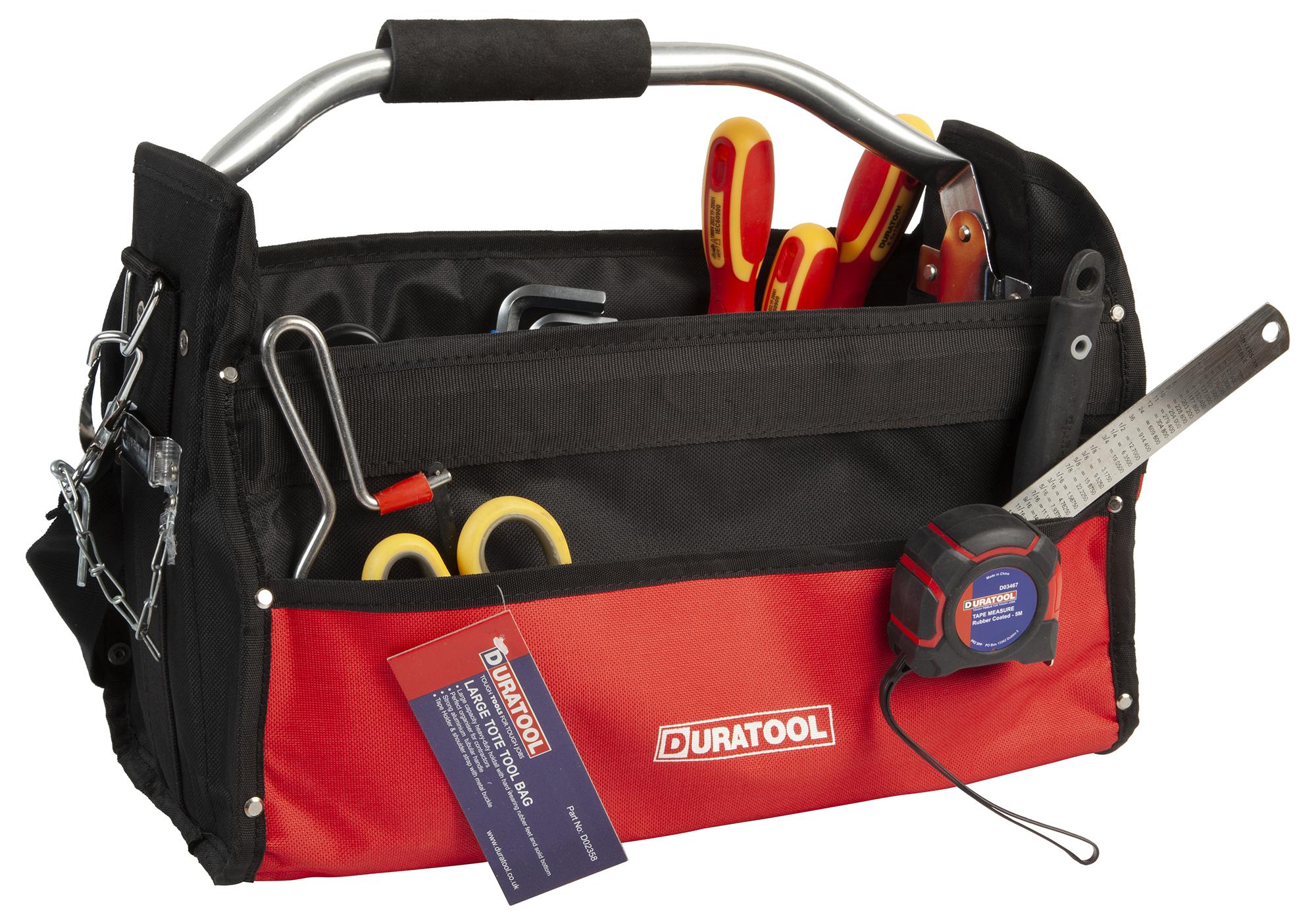 D02358 Duratool Tool Bag Tote, Large, Fabric