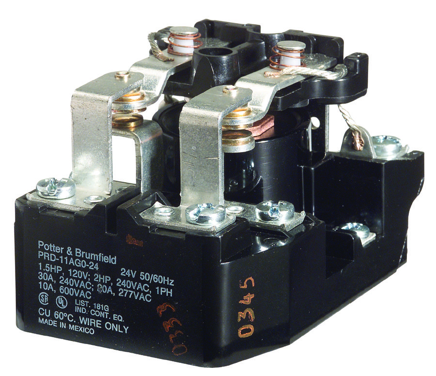 Potter & Brumfield DPDT General Purpose Relay - 12VDC, 20 Amps, 277VAC (2-Pack, Model S87R11D2B1D1)