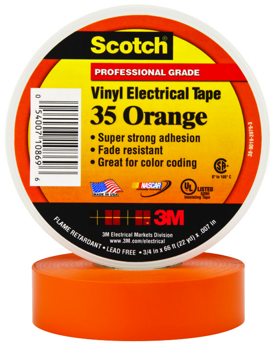 35 ORANGE (3/4X66FT) - 3m - TAPE, INSULATION, PVC