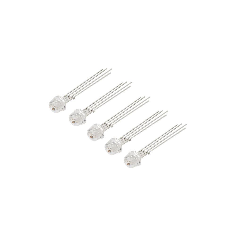 25 7525 Mcm Addressable Rgb Leds Clear 5mm Pth 5 P