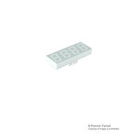 BROADCOM HDSP-B04E 7 Segment LED Display, Red, 20 mA, 2.05 V, 5.5 mcd, 4, 14.22 mm