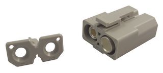 AMPHENOL PCD SHENZHEN 10-638974-000 Rectangular Power Connector, 2 Contacts, Amphe-PD, Cable Mount, Crimp, 13 mm, Plug