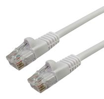 VIDEK 2965-0.3W Ethernet Cable, Patch Lead, Cat5e, RJ45 Plug to RJ45 Plug, White, 300 mm