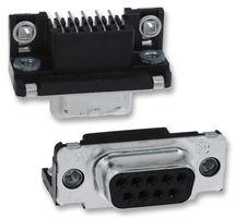 AMP - TE CONNECTIVITY 5747844-3 D Sub Connector, DB9, Standard, Receptacle, AMPLIMITE HD-20, 9 Contacts, DE, Solder