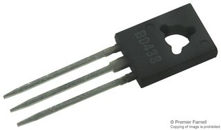 MULTICOMP PRO BD438 Bipolar (BJT) Single Transistor, General Purpose, PNP, 45 V, 4 A, 36 W, TO-126, Through Hole