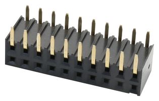 MULTICOMP PRO 2214BR-20G PCB Receptacle, Board-to-Board, 2.54 mm, 2 Rows, 20 Contacts, Through Hole Mount Right Angle