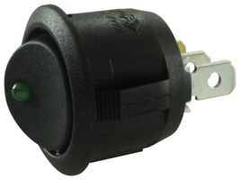 MULTICOMP PRO R13-112B9-02-BBG-0A Rocker Switch, On-Off, SPST, Illuminated, Panel Mount, Green, R13