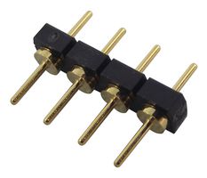 SAMTEC BBL-104-G-E Pin Header, Low Profile, Board-to-Board, 2.54 mm, 1 Rows, 4 Contacts, Through Hole, BBL