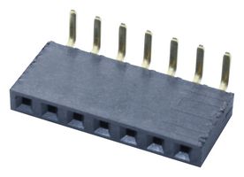 SAMTEC SSW-107-02-G-S-RA PCB Receptacle, Board-to-Board, 2.54 mm, 1 Rows, 7 Contacts, Through Hole Mount Right Angle, SSW