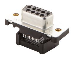 AMP - TE CONNECTIVITY 1658610-4 D Sub Connector, DB9, Standard, Receptacle, AMPLIMITE HDF-20, 9 Contacts, DE, IDC / IDT