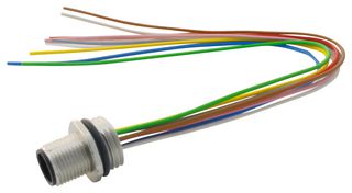 BINDER 09-3481-00-08 Circular Connector, Circular Industrial, 763 Series, Panel Mount Plug, 8 Contacts, Solder Pin