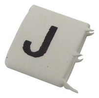 PRO POWER LHS3-1TW/J Wire Marker, Pre Printed Heat Shrinkable Sleeve, J, PO (Polyolefin), White, 5mm x 6mm, 3 mm