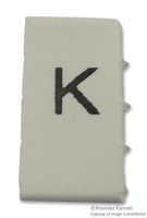 PRO POWER LHS6-2TW/K Wire Marker, Pre Printed Heat Shrinkable Sleeve, K, PO (Polyolefin), White, 5mm x 10mm, 6 mm