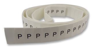 PRO POWER LHS6-2TW/P Wire Marker, Pre Printed Heat Shrinkable Sleeve, P, PO (Polyolefin), White, 5mm x 10mm, 6 mm