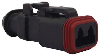 TE CONNECTIVITY - DEUTSCH DT062S-CE13 Automotive Connector Housing, Thin Wall, Black, DT, Plug, 2 Ways, DT Series Socket Contacts