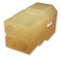 MOLEX 03-09-2049 Connector Housing, Dual Row, Pre-bent Mounting Ears, Standard .093" 2163 Series, Plug, 4 Ways