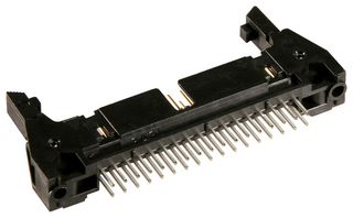 3M N3431-6303RB Pin Header, Long Latch, Wire-to-Board, 2.54 mm, 2 Rows, 34 Contacts, Through Hole Straight, 3000