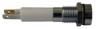 CML INNOVATIVE TECHNOLOGIES 1905035W LED Panel Mount Indicator, Satin Chrome Bezel, Cool White, 24 VDC, 8 mm, 18 mA, 500 mcd, IP67