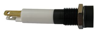 CML INNOVATIVE TECHNOLOGIES 1905135W LED Panel Mount Indicator, Black Chrome Bezel, Cool White, 24 VDC, 8 mm, 18 mA, 500 mcd, IP67