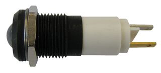 CML INNOVATIVE TECHNOLOGIES 1921125W LED Panel Mount Indicator, Black Chrome Bezel, Cool White, 12 VDC, 14 mm, 20 mA, 500 mcd, IP67