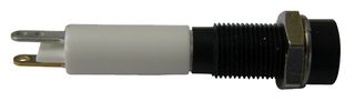 CML INNOVATIVE TECHNOLOGIES 1903100W LED Panel Mount Indicator, Black Chrome Bezel, Cool White, 3.2 VDC, 6 mm, 30 mA, 1.2 cd, IP40