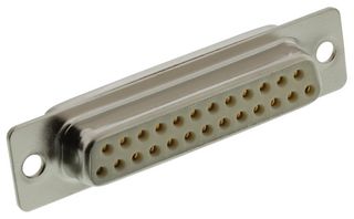 NORCOMP 172-E25-203R001 D Sub Connector, DB25, Standard, Receptacle, 172-E M Series, 25 Contacts, DB, Solder Cup