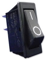 ARCOLECTRIC / BULGIN LIMITED C1300ALAAA Rocker Switch, On-Off, SPST, Non Illuminated, Panel Mount, Black, 1300 Series