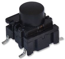 MULTIMEC 5GSH9351SS09-10.4 Tactile Switch, 5G Series, Top Actuated, Surface Mount, Plunger for Cap, 350 gf, 50mA at 24VDC