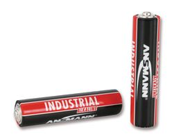 ANSMANN 1501-0004-1. Battery, Industrial, Pack of 200, 1.5 V, AAA, Alkaline, 1.2 Ah, Raised Positive and Flat Negative