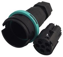 HYLEC THB.405.A2A Circular Connector, Sealed Circular Connector, TH405 Teeplug Series, Cable Mount Plug, 5 Contacts