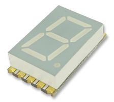 KINGBRIGHT KCSA04-123 7 Segment LED Display, Mechanically Rugged, Green, 20 mA, 2.1 V, 4.1 mcd, 1, 10.16 mm
