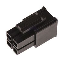 MOLEX 171692-0104 Connector Housing, Black, Mega-Fit 171692 Series, Receptacle, 4 Ways, 5.7 mm