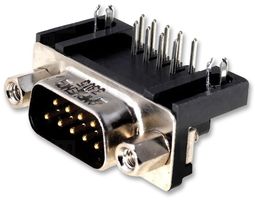 AMPHENOL COMMUNICATIONS SOLUTIONS L717SDE09P1ACH4F D Sub Connector, DB9, Standard, Plug, SD, 9 Contacts, DE, Solder