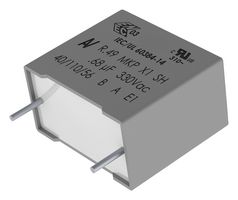 KEMET R49AR368000A1K Safety Capacitor, Metallized PP, Radial Box - 2 Pin, 0.68 µF, ± 10%, X1, Through Hole