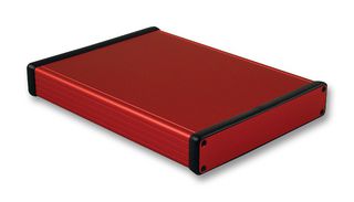 HAMMOND 1455R2201RD. Metal Enclosure, 1455 Series, Extruded With Metal End Panels, Small, Extruded Aluminium, 30.5 mm